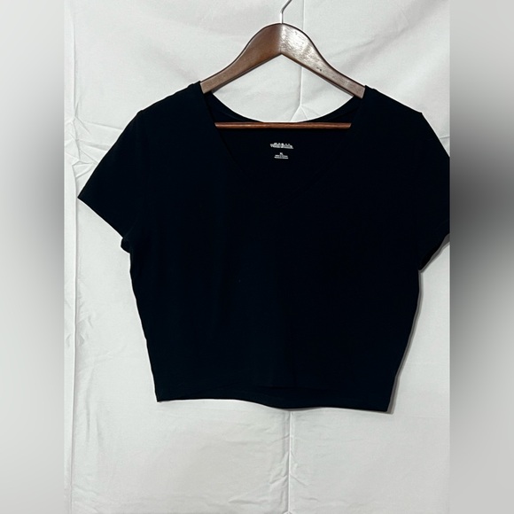 wild fable Tops - Wild Fable Black V-Neck Crop Top
